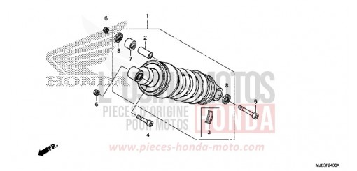 COUSSIN ARRIERE CBR650FAH de 2017